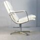 Armchair "Space Age"". Steel and imitation leather. Swivel. France, 70s