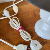 Pair of Vintage Alabaster Stone Lamps