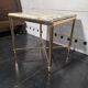 1960s brass and marble side table