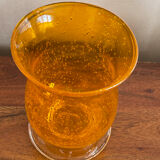 Orange Biot glass photophore