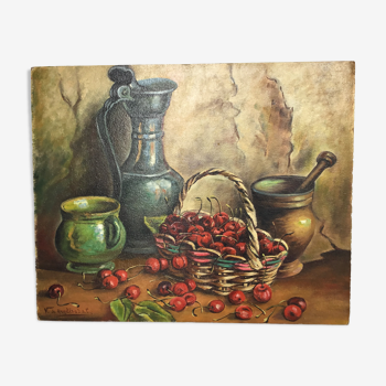 Tableau ancien nature morte