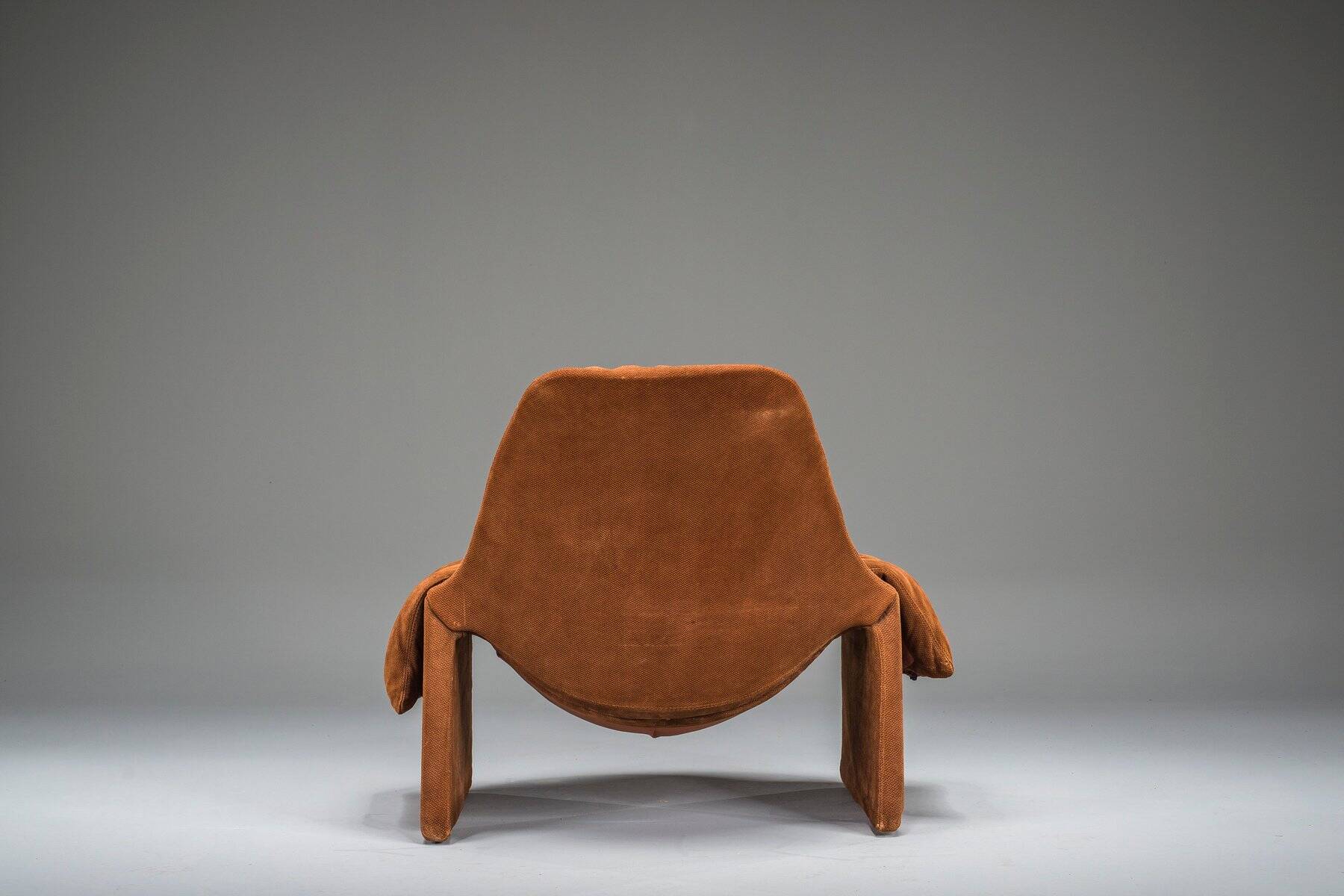 Proposals P60 leather lounge chair by Vittorio Introini for Saporiti, Italy, 1960s