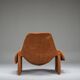 Proposals P60 leather lounge chair by Vittorio Introini for Saporiti, Italy, 1960s