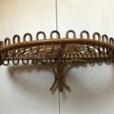 Rattan wall shelf