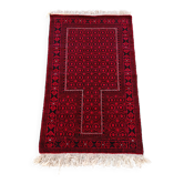 Tapis de prière Baluch vintage laine naturel années 1960