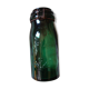 Jar lorraine green glass with lid