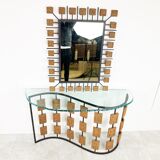 Console and mirror by Mario Giani, 1970s