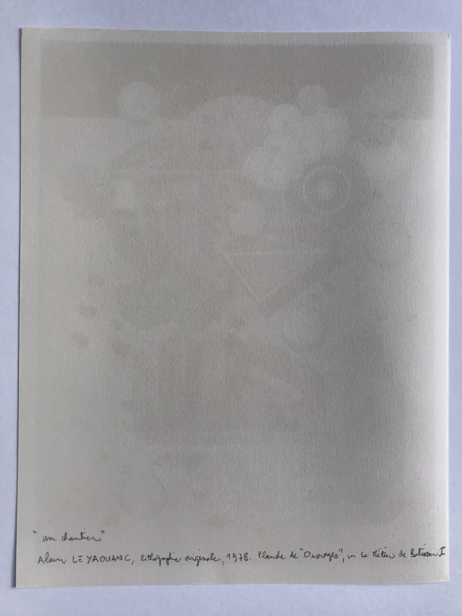Lot de 4 lithographies originales de Raoul Ubac, 1978. La terre