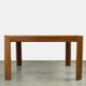 Vintage dining table set with plywood chairs and wooden table with slate inlay, 70s