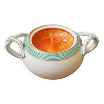 Porcelain candle sugar bowl