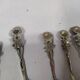 Lot de 6 cuilleres a moka cafe et 1 cuillère à sucre argent massif 800 - art déco rose