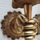 Pair of hand sconces bronze vintage brass