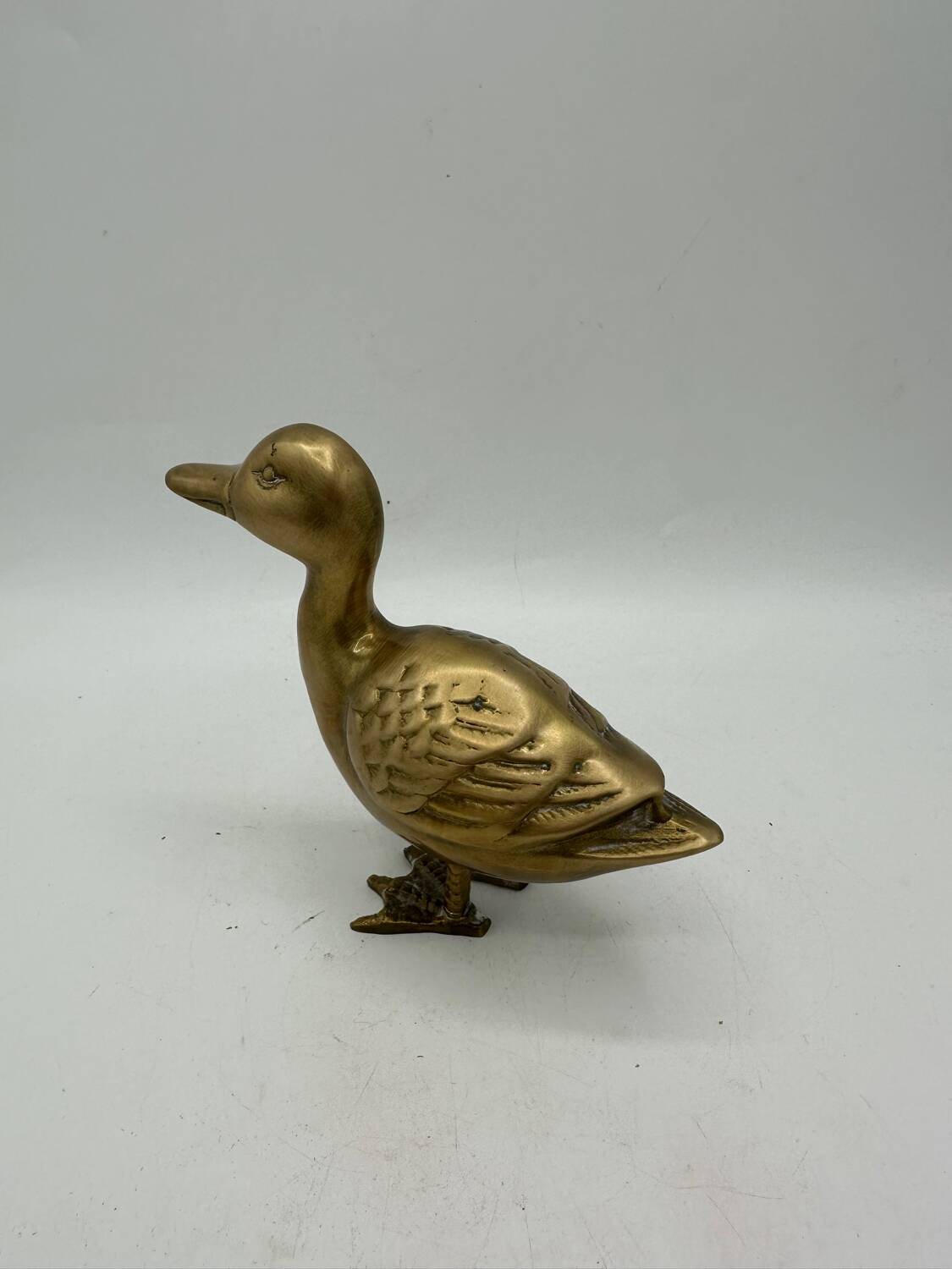 Vintage brass duck