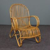 Rattan armchair Belse 8, Rohé Noordwolde, 1950
