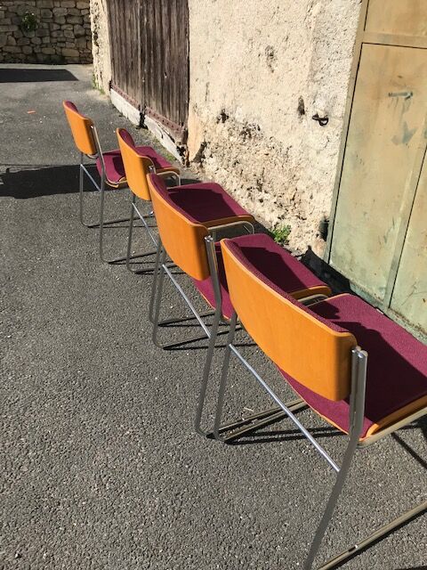 Lot of 8 chairs 80