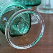 Set of 9 green glasses from the 70s.