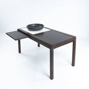 Bernard Vuarnesson desk or dining table with reversible and extendible tops, 80s