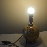 Old lamp foot ball to pose / table / bedside / side glass – floral print