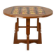 Guillerme and Chambron. Oak and ceramic side table. 1970s-80s.