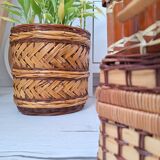 Cache pot en osier