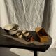 Large ceramic terrine dish in honey and caramel colour H10 L29