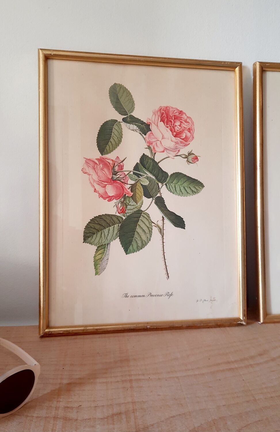 Table engraving Old flower