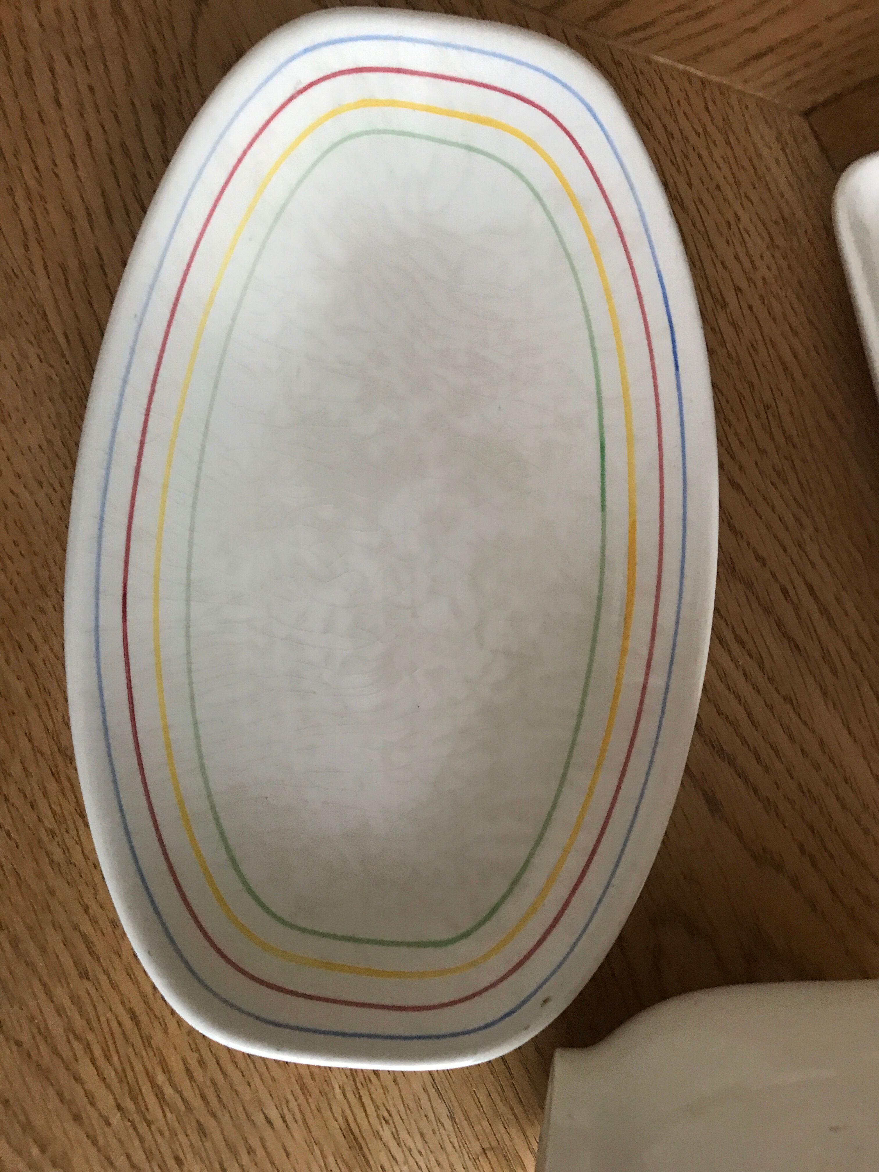 Butter ravier set and vintage longchamp pottery