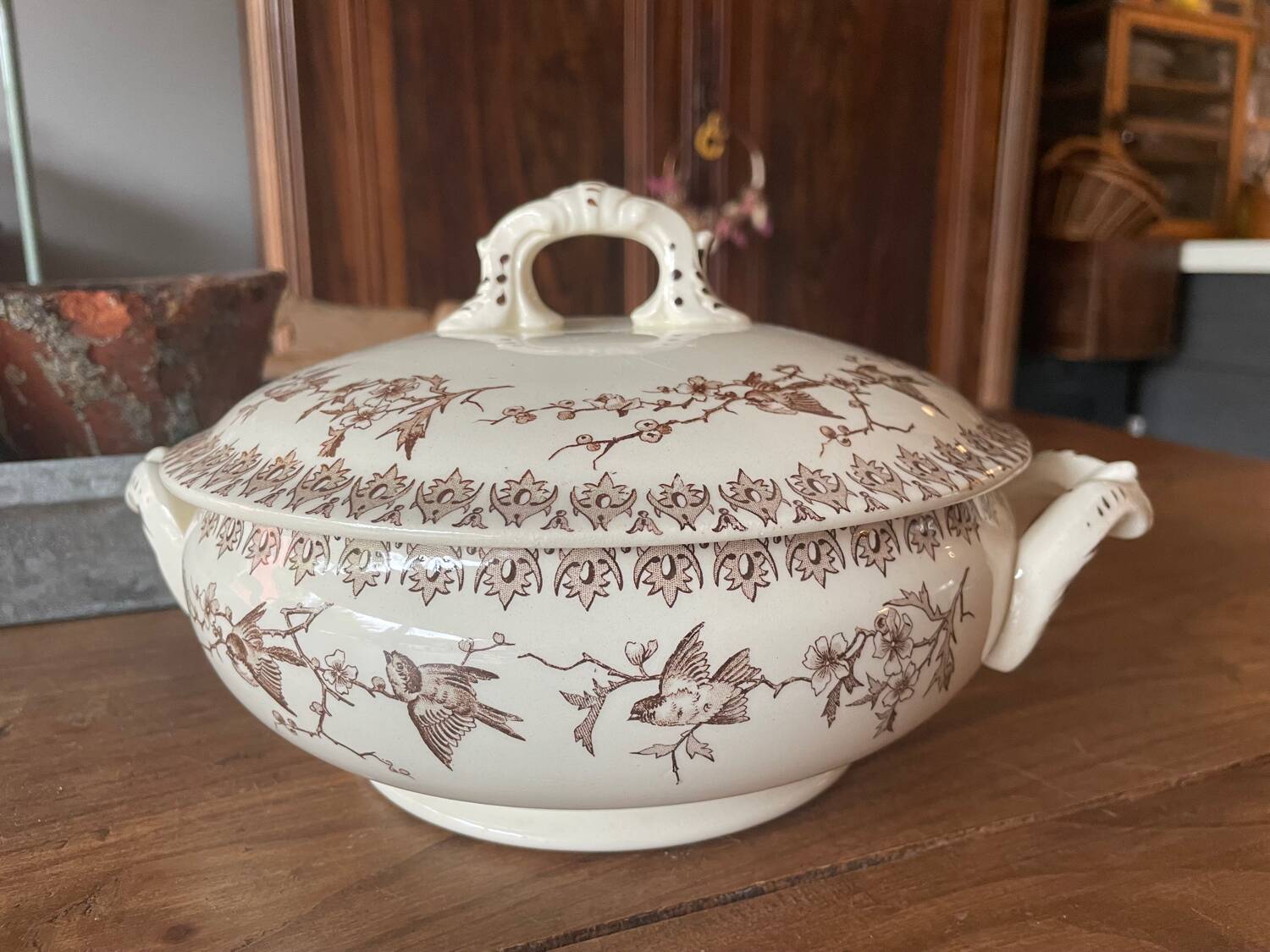Very rare, soup tureen M Chanut, E. Primard Paris.