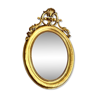 Miroir ancien ovale XXème