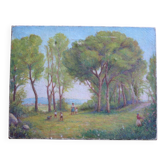 Oil on canvas Countryside scene signed H. Glaize – circa 1930/50