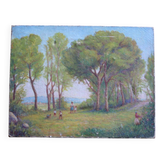 Oil on canvas Countryside scene signed H. Glaize – circa 1930/50