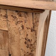 Parisian cabinet glazed raw wood nymphs and carved art nouveau decorations