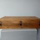 Antique wooden suitcase