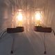 Pair of bedside sconces with RZB leuchten cords 1960 made in Germany