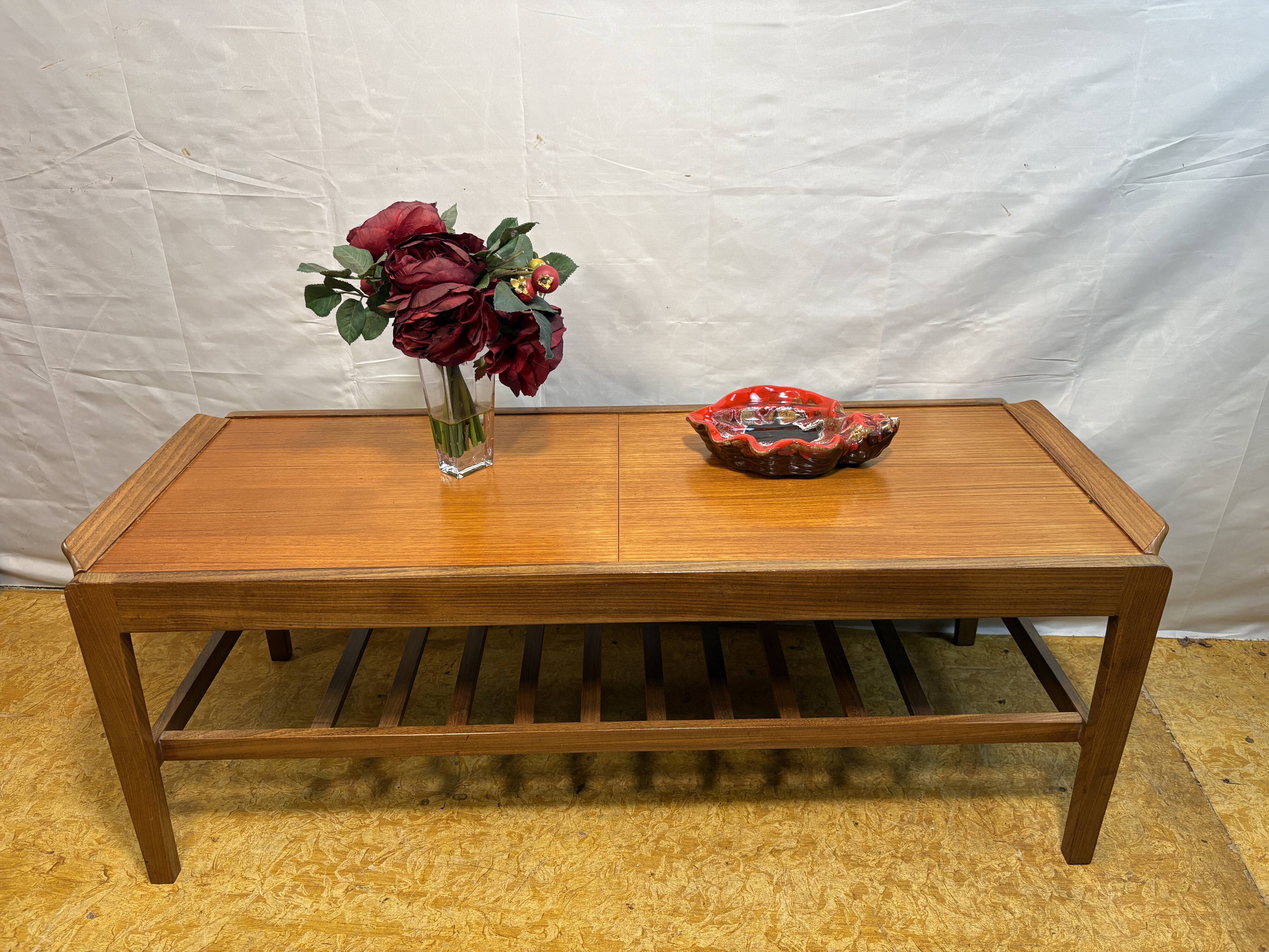 Table basse extensible en teck Remploy vintage | Années 60 | Style scandinave