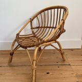 Fauteuil en rotin vintage pour enfants