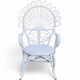 Fauteuil en rotin blanc Emmanuelle Peacock 1970