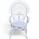 Emmanuelle Peacock white rattan armchair 1970
