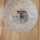 Cut glass bowl on a metal stand / compote dish