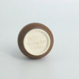 Small Mid-Century Scandinavian Modern Collectible Brown Stoneware Vases by Gunnar Borg, Set of 4
