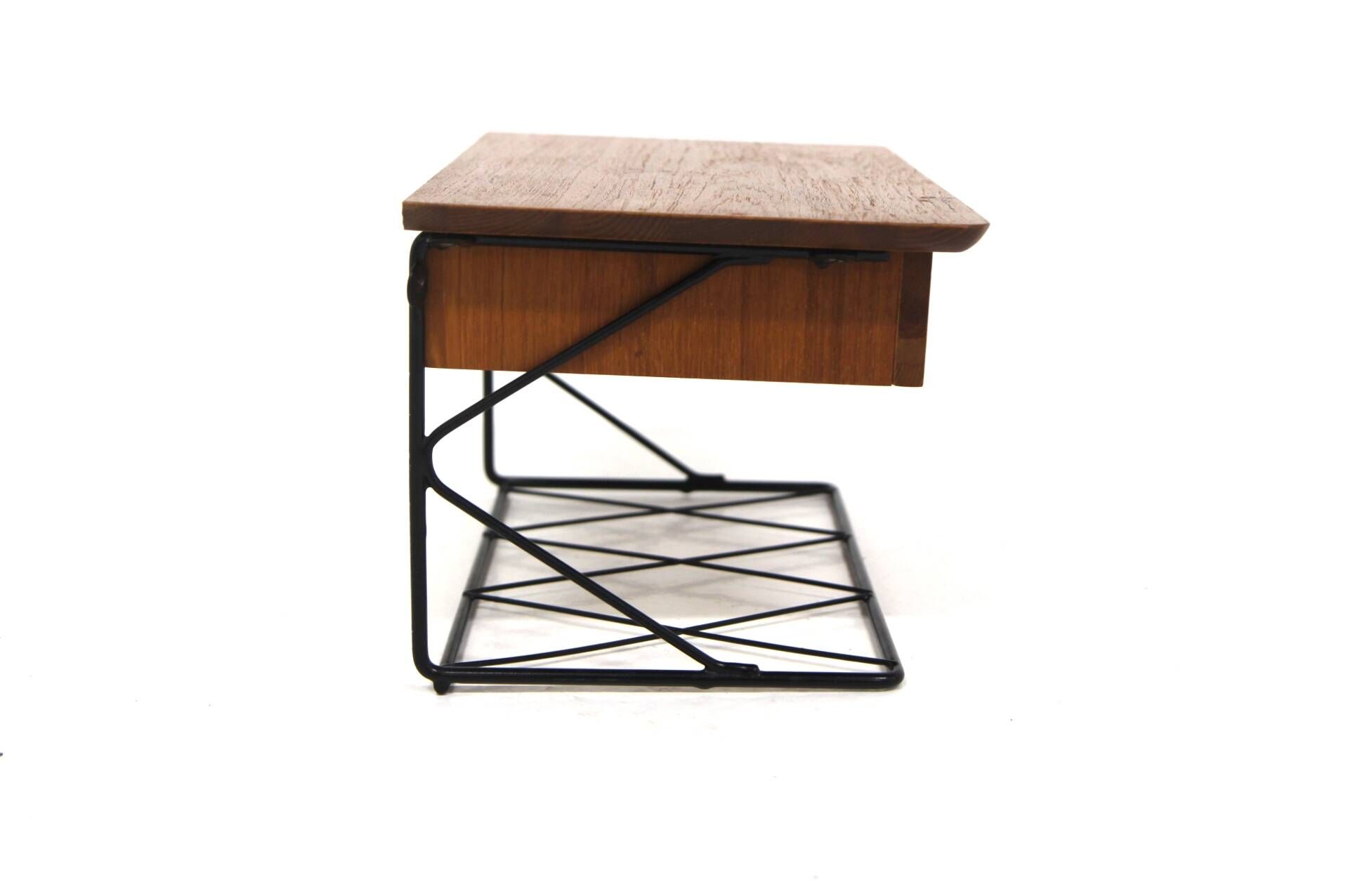 Scandinavian wall console in teak, Sweden, 1960.