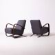 Pair of H-269 Jindrich Halabala lounge chairs, Czechoslovakia, circa 1950