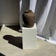 Borneo vase in beige terracotta H35 D23