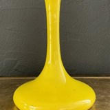 Vase céramique émaillée jaune