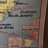Old school map vidal lablache South America