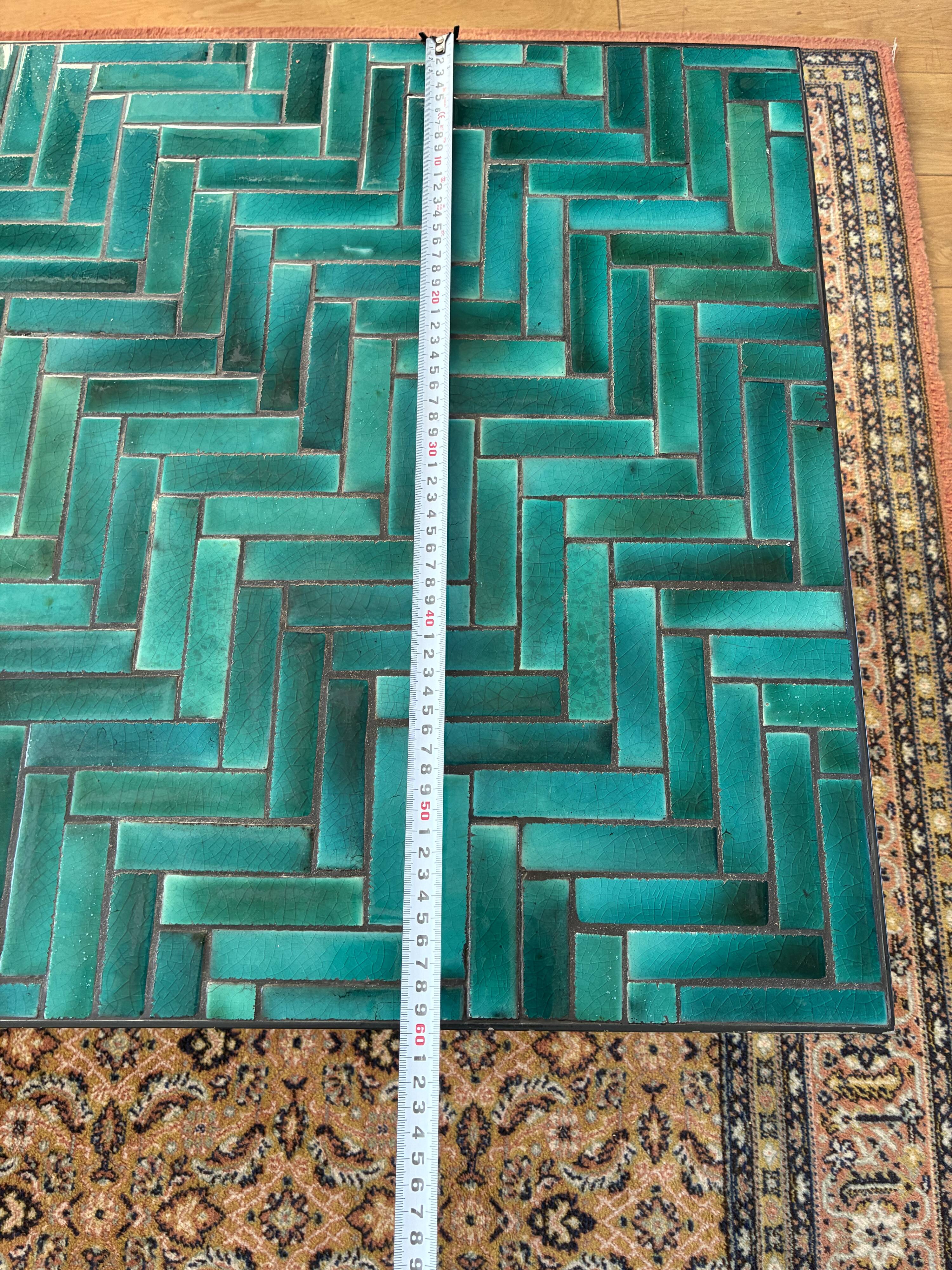 Contemporary ceramic tile table