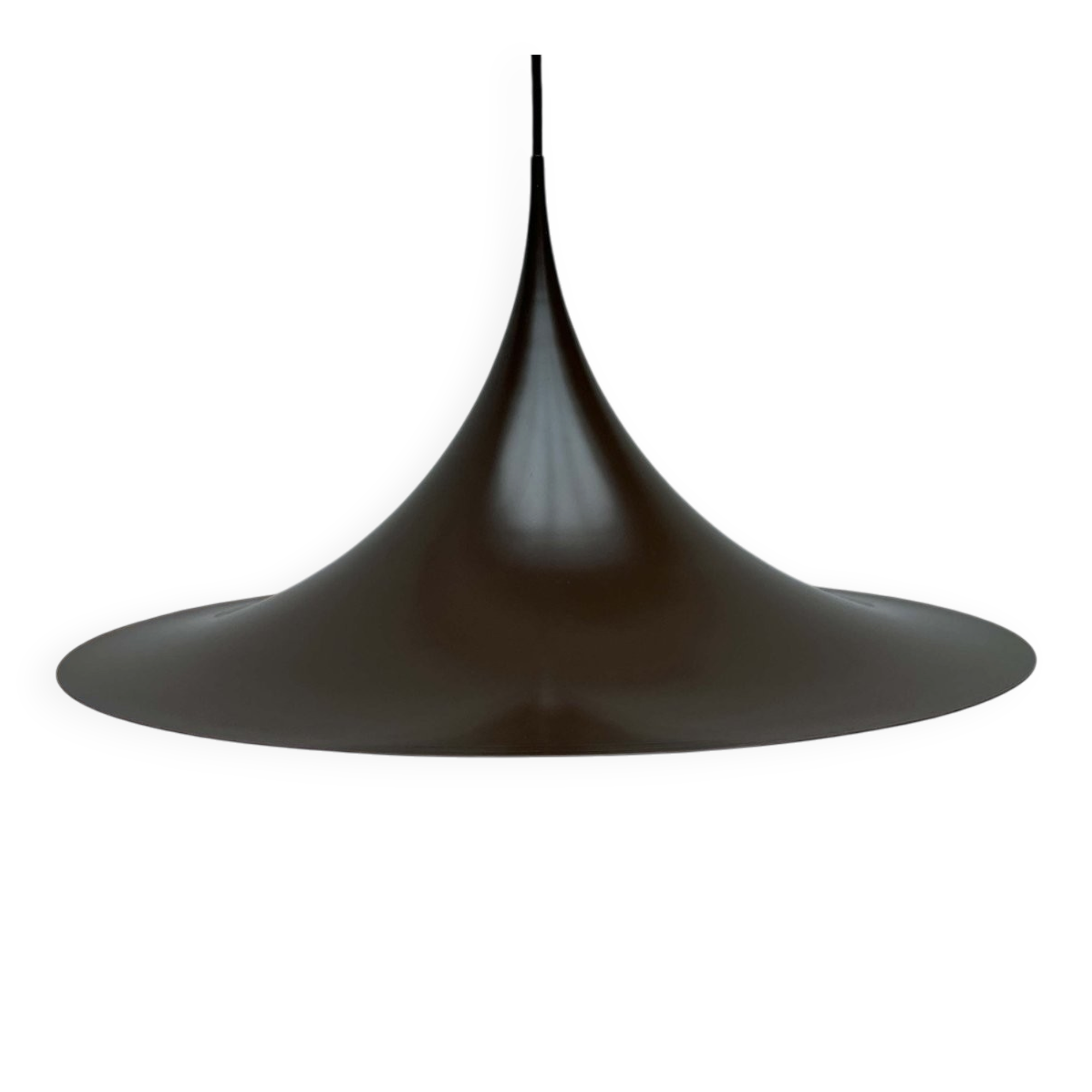 Mid-Century Modern Space Age Danish Brown Semi Pendant Lamp by Claus Bonderup and Torsten Thorup for Fog & Mørup, 1960s