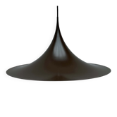 Mid-Century Modern Space Age Danish Brown Semi Pendant Lamp by Claus Bonderup and Torsten Thorup for Fog & Mørup, 1960s