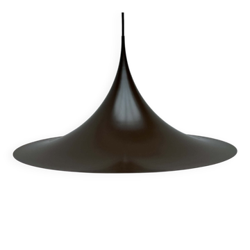 Mid-Century Modern Space Age Danish Brown Semi Pendant Lamp by Claus Bonderup and Torsten Thorup for Fog & Mørup, 1960s