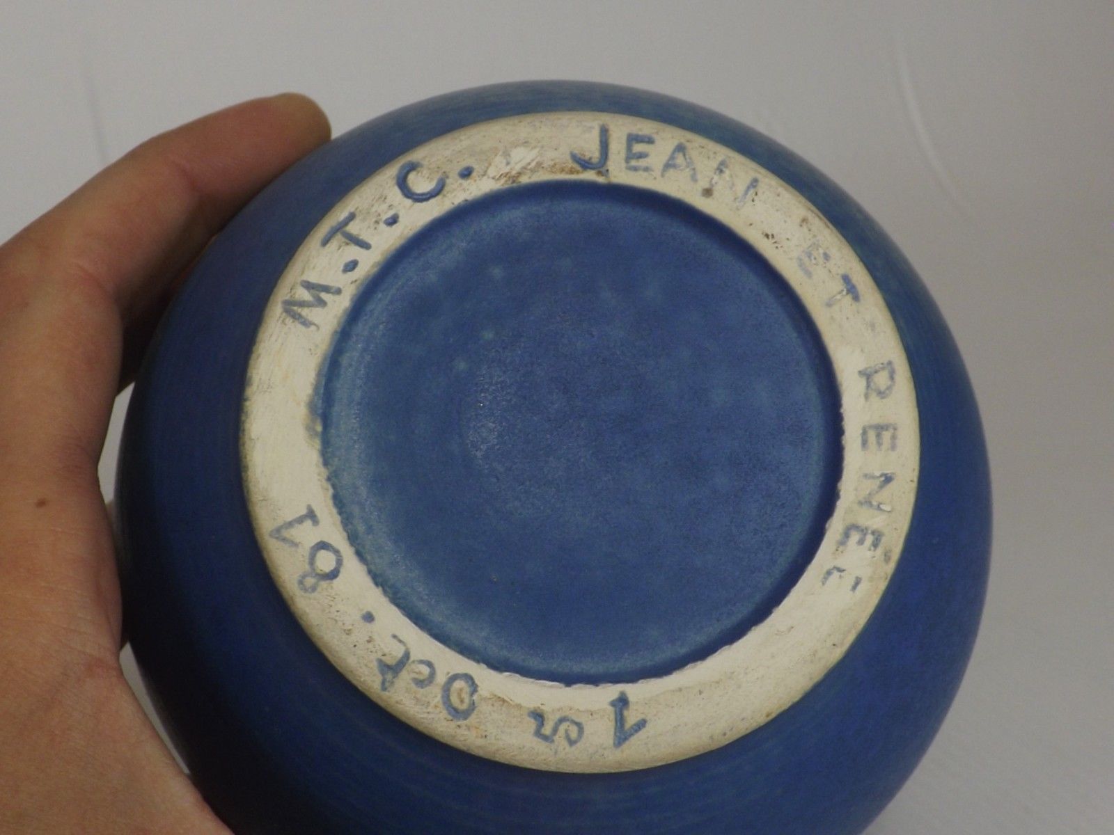 Enamelled spherical ball by Jean and Renée 1981 MTC